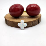 12mm op17 Synthetic Opal Flower 4 leaf Gems Stone Pendant