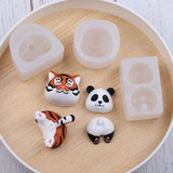 3D Tiger Panda Silicone Mold Animal Butt Silicone Candle Mold