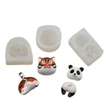 3D Tiger Panda Silicone Mold Animal Butt Silicone Candle Mold