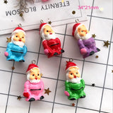 Santa Claus Tree Earring Charms for Christmas DIY Decoration