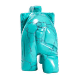 Hand Carved Crystal Elephant Figurine Gemstone Statue for Decor Chakra Healing
