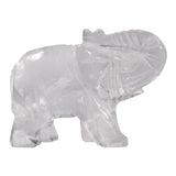 Hand Carved Crystal Elephant Figurine Gemstone Statue for Decor Chakra Healing