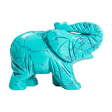 Hand Carved Crystal Elephant Figurine Gemstone Statue for Decor Chakra Healing