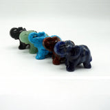 3" Elephant Carved Statue Natural Stone Healing Crystals Room Decor