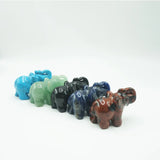 3" Elephant Carved Statue Natural Stone Healing Crystals Room Decor