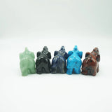 3" Elephant Carved Statue Natural Stone Healing Crystals Room Decor