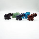 3" Elephant Carved Statue Natural Stone Healing Crystals Room Decor