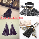 3m Suede PU Leather Tassels Fringe Trim DIY Necklace Lace Skirt Clothes