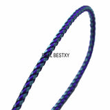 3m/lot 3.6mm Sky Purple Stainless Steel Braided Rope Cords Jewelry DIY