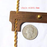 3m Golden Stainless Steel 4mm Singapore Twisted Chain DIY Jewelry Findings
