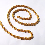 3m Golden Stainless Steel 4mm Singapore Twisted Chain DIY Jewelry Findings