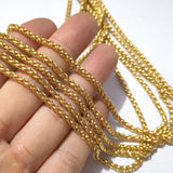 3M Golden Steel Braided Chain Link Jewelry Making Findings DIY