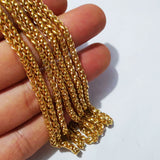 3M Golden Steel Braided Chain Link Jewelry Making Findings DIY