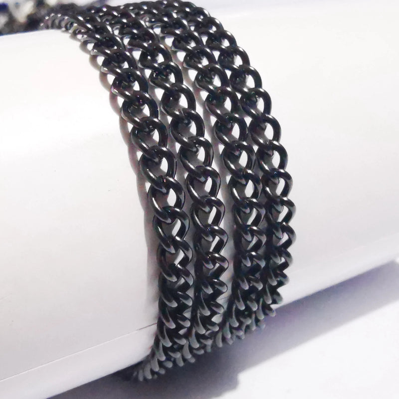 3m Stainless Steel 5mm Cowboy Chain DIY Necklace