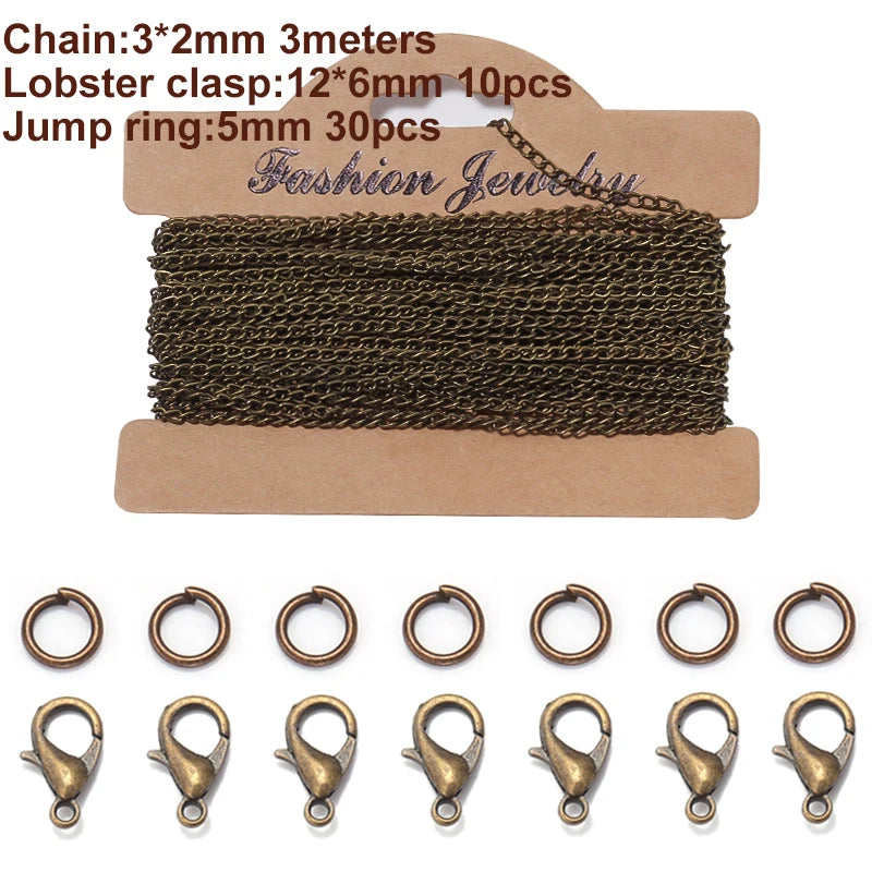 3m Bulk Iron Chains Cable Chain with Findings