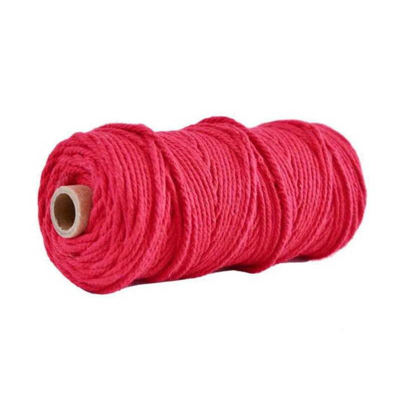 3mm 100 M Cotton Cord Beige Craft Rope DIY Macrame String Wedding Decor