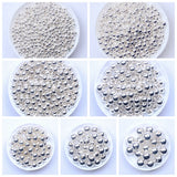 Gold/Silver Plated Straight Hole Round Pearl for Jewelry Making