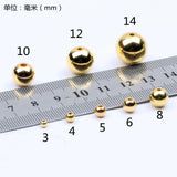 Gold/Silver Plated Straight Hole Round Pearl for Jewelry Making