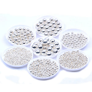 Gold/Silver Plated Straight Hole Round Pearl for Jewelry Making