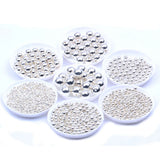 Gold/Silver Plated Straight Hole Round Pearl for Jewelry Making