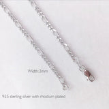 925 Sterling Silver Short Choker Necklace for Women Girls Kids