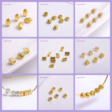 18K Plated Brass Cube Beads 3mm Square Spacer Jewelry Findings