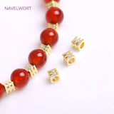 18K Plated Brass Cube Beads 3mm Square Spacer Jewelry Findings