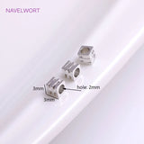 18K Plated Brass Cube Beads 3mm Square Spacer Jewelry Findings