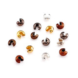 500pcs Mixed Round Iron Crimp Beads Covers for Jewelry Making
