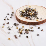 500pcs Mixed Round Iron Crimp Beads Covers for Jewelry Making