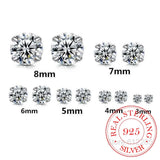 Women's 925 Sterling Silver Crystal Set Wedding Earrings, Couple's Gift