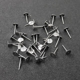 Stainless Steel Flat Pad Ear Post Earring Pin Base Studs Findings