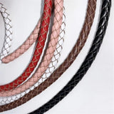 3mm-6mm Round Braided Cow Leather Cord Rope DIY Jewelry Making Materials