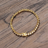 Bling Bling Brass Bracelet Tennis Chain Mirco Pave Zircon Jewelry for Men