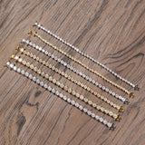 Bling Bling Brass Bracelet Tennis Chain Mirco Pave Zircon Jewelry for Men