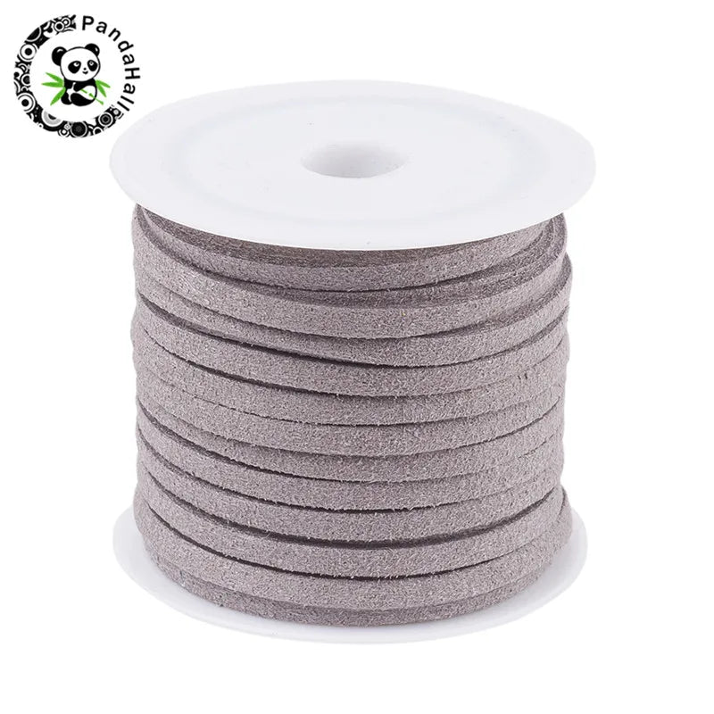 36-Color Faux Suede Cord 3mm 4mm 5mm Braided DIY Velvet Leather