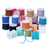36-Color Faux Suede Cord 3mm 4mm 5mm Braided DIY Velvet Leather