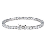 High Quality Brass CZ Tennis Bracelet 1 Row Hip hop Jewelry