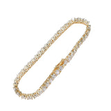 High Quality Brass CZ Tennis Bracelet 1 Row Hip hop Jewelry