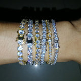 High Quality Brass CZ Tennis Bracelet 1 Row Hip hop Jewelry