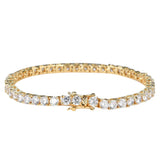 High Quality Brass CZ Tennis Bracelet 1 Row Hip hop Jewelry