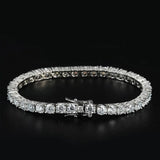 Moissanite Tennis Bracelet 925 Silver Plated 18K for Women