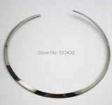 Stainless Steel Choker Collar Open Cuff Necklace Chain