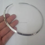 Stainless Steel Choker Collar Open Cuff Necklace Chain