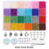 3mm/4mm Czech Glass Seed Beads Kit for Jewelry Making