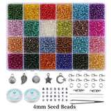 3mm/4mm Czech Glass Seed Beads Kit for Jewelry Making