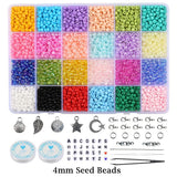3mm/4mm Czech Glass Seed Beads Kit for Jewelry Making