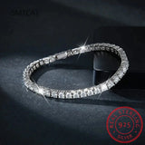 3mm 4mm D Moissanite Tennis Bracelet 925 Sterling Silver Wedding Jewelry