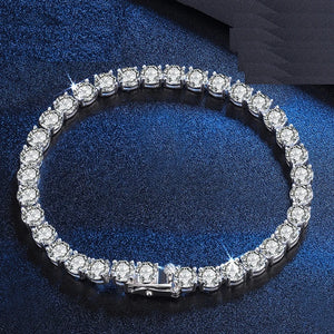 Moissanite Tennis Bracelet 925 Silver Full Diamond Plated