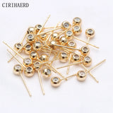 Silicone Adjust Ear Pins 14K/18K Plated Brass Connectors
